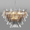 Williams Sonoma - Murano Tapered Leaf Chandelier Smoke